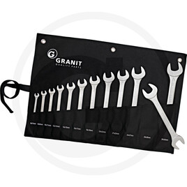 GRANIT BLACK EDITION Serie chiavi a forchetta doppie, 12 pz.